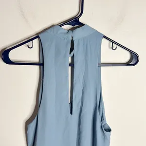 Lulus Groove Thing Light Blue Halter Neck Sleeveless Mini dress size M thumbnail 5