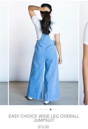 Apricot Lane Wide Leg Overall Jumpsuit thumbnail 3