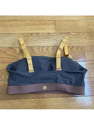 Cotton On Body Straight Up Longline Sports Bra - Graphite Grey & Golden Yellow M thumbnail 6