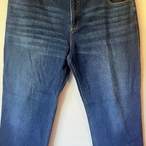 NWT! Hollister Dark Wash Low-Rise Dad Jean Outer Ankle Slit Size 19R W34 L31 thumbnail 9