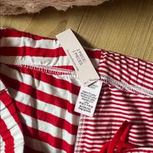 Victoria's Secret Red and White Striped Pajama Pants thumbnail 2