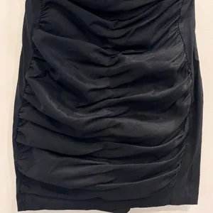 VTG Y2K Jessica McClintock Black Strapless‎ Ruched Mini Cocktail Dress LBD Sz 14 thumbnail 4