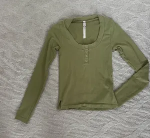 Olive Green Free People Henley thumbnail 1
