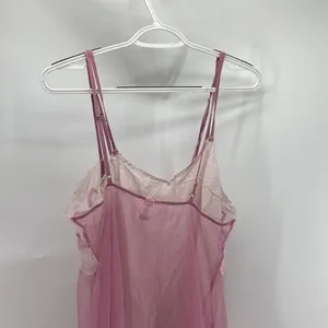 Victoria’s Secret lace tiered pink adjustable straps lined nighty Cottagecore S thumbnail 8