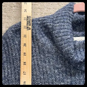 Lucky Brand Turtleneck Sweater Womens XL‎ Blue Marl Knit Pullover Cozy thumbnail 5