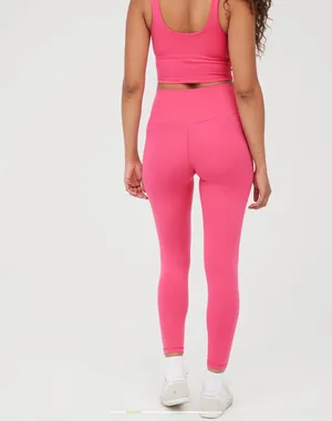 OFFLINE By Aerie Solar Pink Real Me High Waisted Crossover Legging Size XS Short thumbnail 6