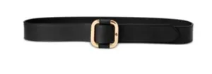 Lauren Ralph Lauren Black Leather Slide Buckle Belt thumbnail 1