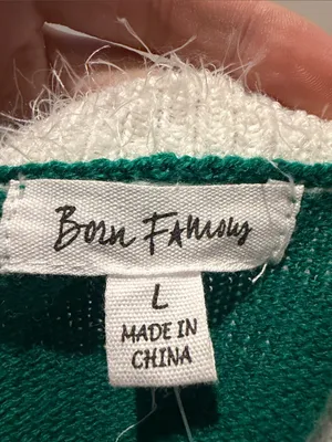Born Famous NWT Elf Christmas Sweater Dress Jingle Bells Office Party Size L thumbnail 3