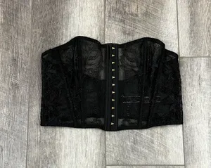 Victoria's Secret Black Lace Bustier Bra Top thumbnail 1