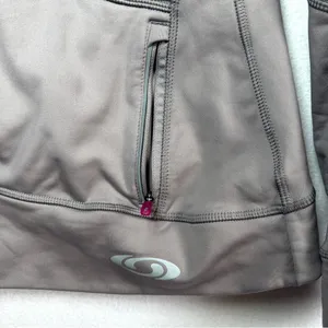 Salomon Half 1/2 Zip Hoodie Pullover Women's M Gray Pink Fleece Thermal Pockets thumbnail 10