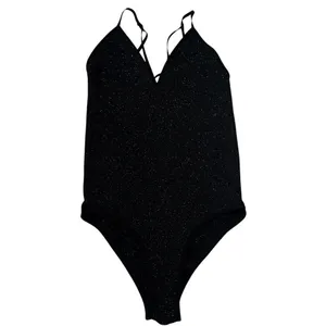 Free People Movement Size XS Black Shimmer Stretch Bodysuit Tank Top | 63-47 thumbnail 3