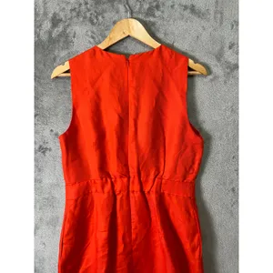 J.Crew Structured Linen Blend Sheath Dress Orange Minimalist Quiet Luxury 10 New thumbnail 6