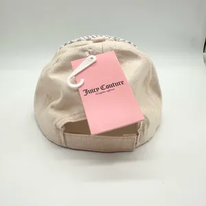 Juicy Couture Pearl Rhinestone Beige Baseball Cap Glam Sparkle Bling Women's Hat thumbnail 4