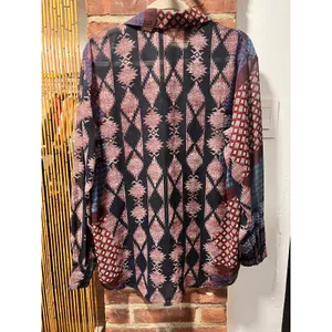 Glamorous 70s Style Boho Western Patchwork Sheer Blouse Size 10 thumbnail 5