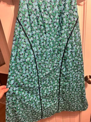 Entro Blue Floral Puff-Sleeve Maxi Dress thumbnail 7