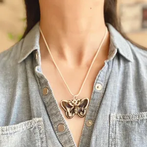 Handmade ceramic butterfly boho chic cute necklace 🦋🤎 thumbnail 2
