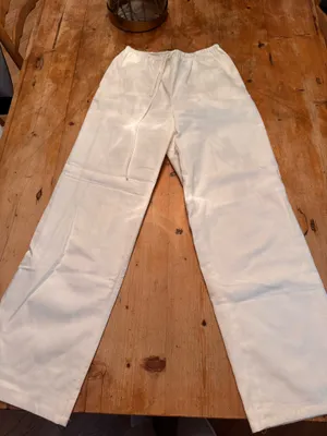 White Drawstring Pants Size XS thumbnail 1