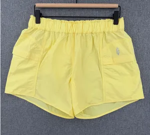 Free People Movement Way Home Shorts Butter Yellow Athletic Running Womens Small thumbnail 1