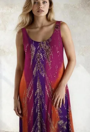 Women's Multi and Purple Dress Size M thumbnail 1