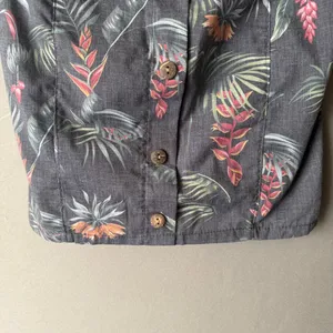 South to South sz S gray pink floral‎ tank top thumbnail 3