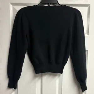 ASTR The Label Black Square Neck Fitted Sweater Size Medium thumbnail 5