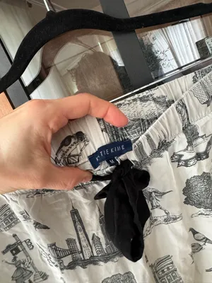Katie Kime pajamas New York City Toile print Shorts drawstring NYC thumbnail 2