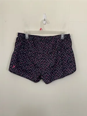 Old Navy Active Running Shorts Size M Black Colorful Print Brief Lined Pocket thumbnail 2