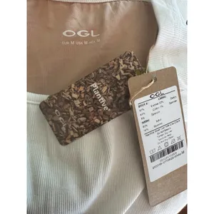 NWT OGL Plantive Chic Square Neck Ruched Rib Bra Tank Top White Size Medium thumbnail 6