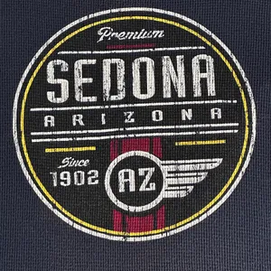 Premium 51 Sedona Arizona XL Navy Waffle Knit Thermal Graphic Shirt thumbnail 4