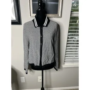 Maeve 'Plunging' Black Long-Sleeve Polo Cardigan Size X-Large thumbnail 7