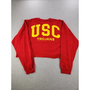 USC Trojans Shirt Womens XL Spirit Jersey Red Oversized Cropped Sweatshirt Shirt thumbnail 3