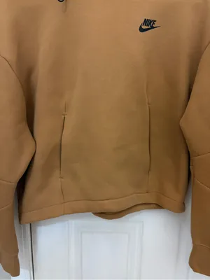 NWT!! Nike Sportswear Tech Fleece Oversized Hoodie in Flax with Black Details thumbnail 12