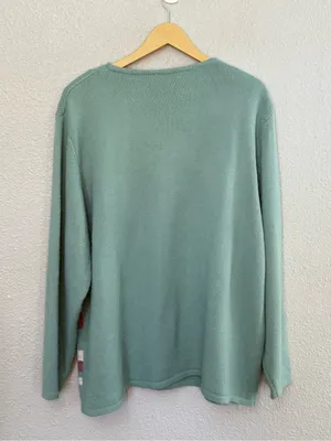 Vintage Tanjay Ski Scene Knit Sweater Size 2X thumbnail 3