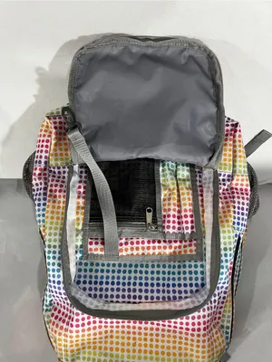 L.L.Bean Deluxe Backpack Book Pack Multicolor Polka-Dots Adjustable Straps thumbnail 10
