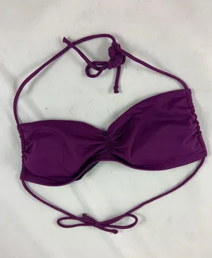 MD Purple Triangle String Bikini Top Size M thumbnail 1