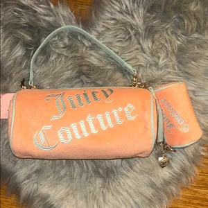 Juicy Couture Choose Juicy II Barrel Bag Peach Fuzz/ Pastel Turquoise thumbnail 4