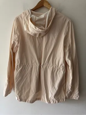 Zara TRF Cream Hooded Rain Windbreaker‎ Outerwear Jacket thumbnail 3