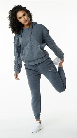 ALPHALETE Women’s Terry Oversized Hoodie - Blue Topaz ,Size Medium thumbnail 1