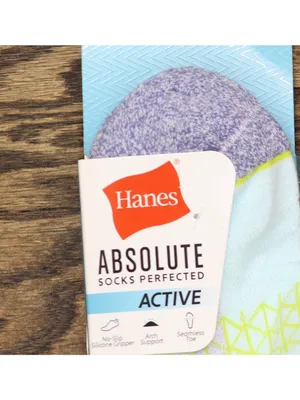 NWT Hanes Women's Absolute Active 4 Pack Super No Show Socks 93246934 5-9 thumbnail 4