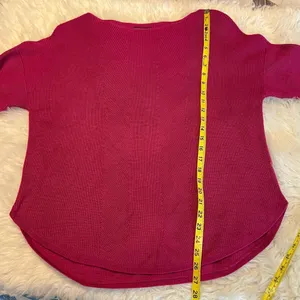 Chelsea & Theodore Cashmere Blend Sweater Fuchsia Sweater Women’s Size XL Soft thumbnail 7