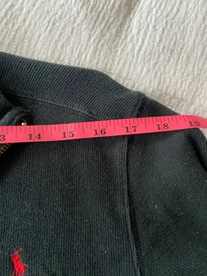 Vintage Ralph Lauren Dark Forest Green 1/4 Zip Sweater 🔥 thumbnail 8