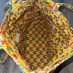 Vera Bradley Yellow Paisley Shoulder Bag/Tote Bag thumbnail 13