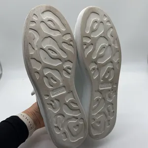Alexander McQueen Metallic Gold & White Oversized Lace Up Sneakers Size 39 thumbnail 9