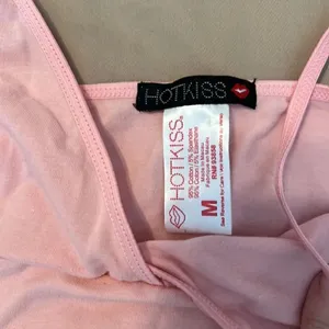 NWT Hot Kiss size medium adorable soft pink bralette crop top adjustable straps thumbnail 3