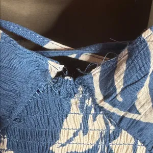 NWT Angie LACE UP BACK DETAIL MIDI DRESS WITH SIDE SLIT Blue Size Small thumbnail 9