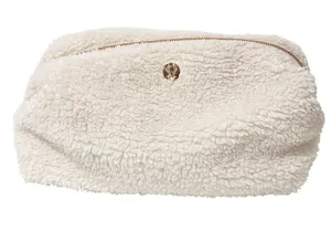 Lululemon Feeling Ready Mini Pouch Fleece Sherpa Bag Cream thumbnail 1