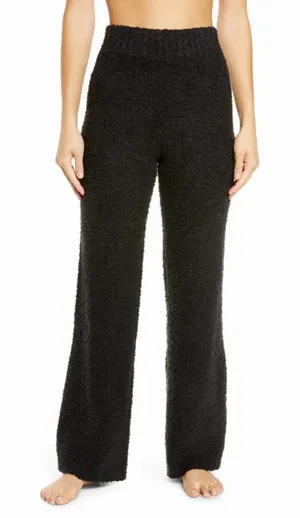 SKIMS Cozy Knit Boucle Lounge Pants Onyx Black S/M Minimalist Cozycore Winter thumbnail 1