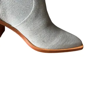 7 For All Mankind Women's 6 Denim Blue‎ Western Cowboy Ankle Boots Festival thumbnail 7