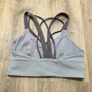 Lululemon‎ | Women's Free To Be Serene Purple Gray Light Support Bra, Size 6 thumbnail 2