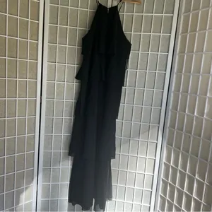 NWT HYFVE Layers of fabulous maxi dress small black halter dress thumbnail 6